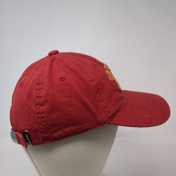 Courage Slideback Hat Red Medium Adjustable Solid 6 Panel Vent Holes - Picture 5 of 10